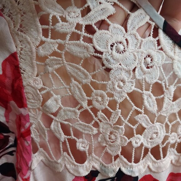 Kate Spade Modest Rose Floral Crochet Dress - Picture 5 of 7